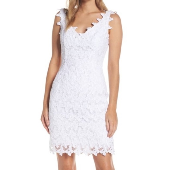 Lilly Pulitzer Reeve Resort White Papillion Sheath Dress Size 8 - EUC - Picture 3 of 9